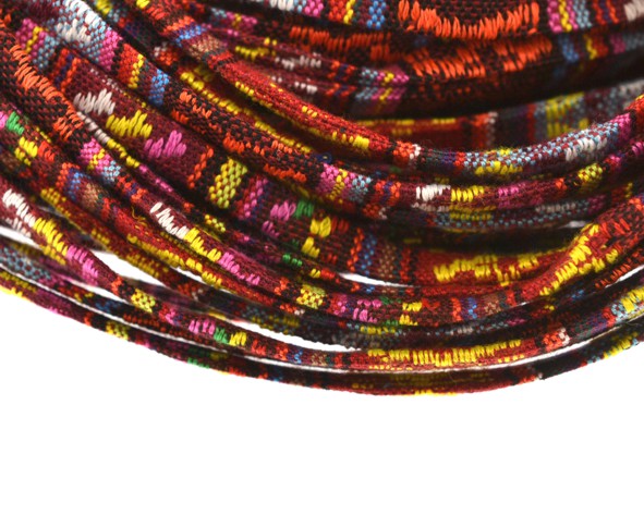 Cordão peruano chato 7x2 mm - Multicolor (4 metros)